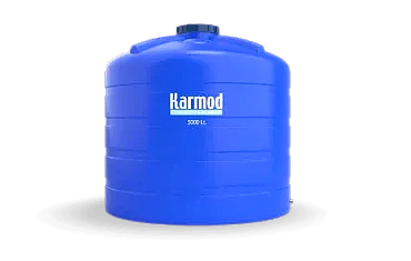 Sıvı depolama için mavi renkli 5 ton plastik dikey su deposu