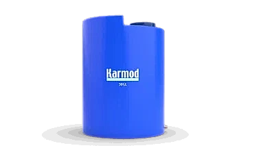 Sıvı depolama için mavi renkli 50 litre plastik dikey su deposu